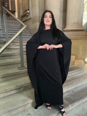 Rossano Black Cape Dress