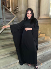 Rossano Black Cape Dress