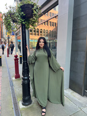 Rossano Khaki Cape Dress