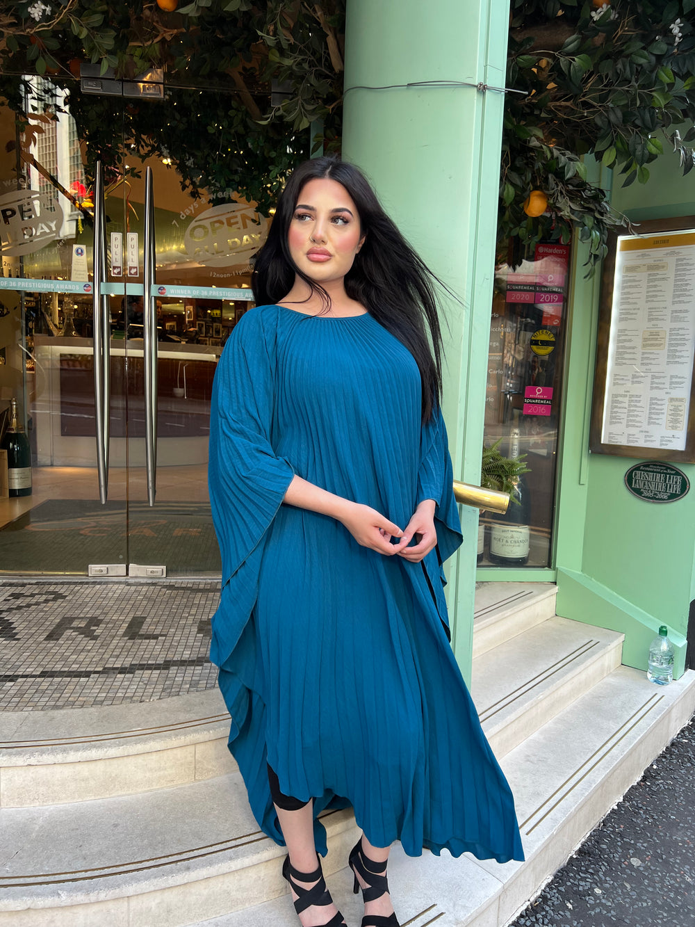 Amarifi Long Pleated Dress