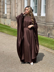 Habiba Flowy Brown Abaya