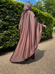 Habiba Flowy Brown Abaya