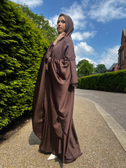 Habiba Flowy Brown Abaya