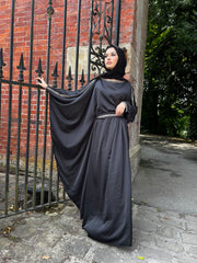 Lamia Black Embellished Abaya