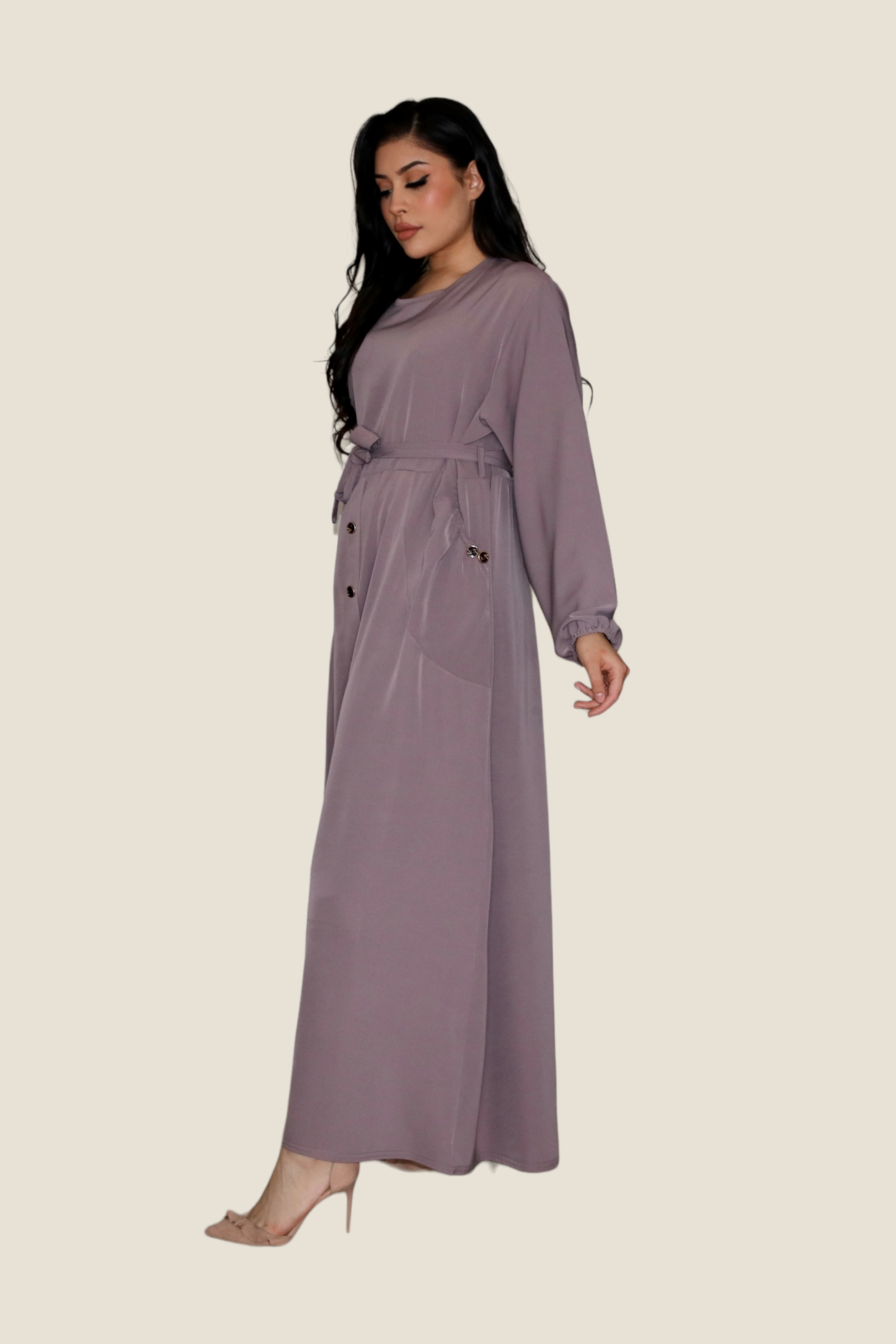 Mauve maxi dress sales