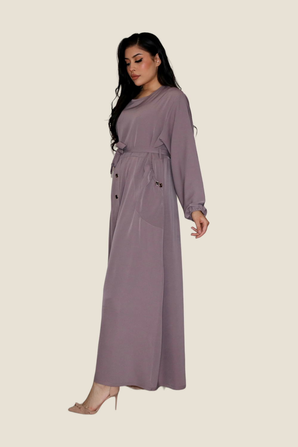 Mauve Pink Modest Maxi dress