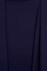 Navy Abaya With In Built Scarf