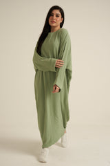Refa Sage Green Abaya Dress