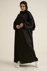 Black Abaya With In Built Scarf