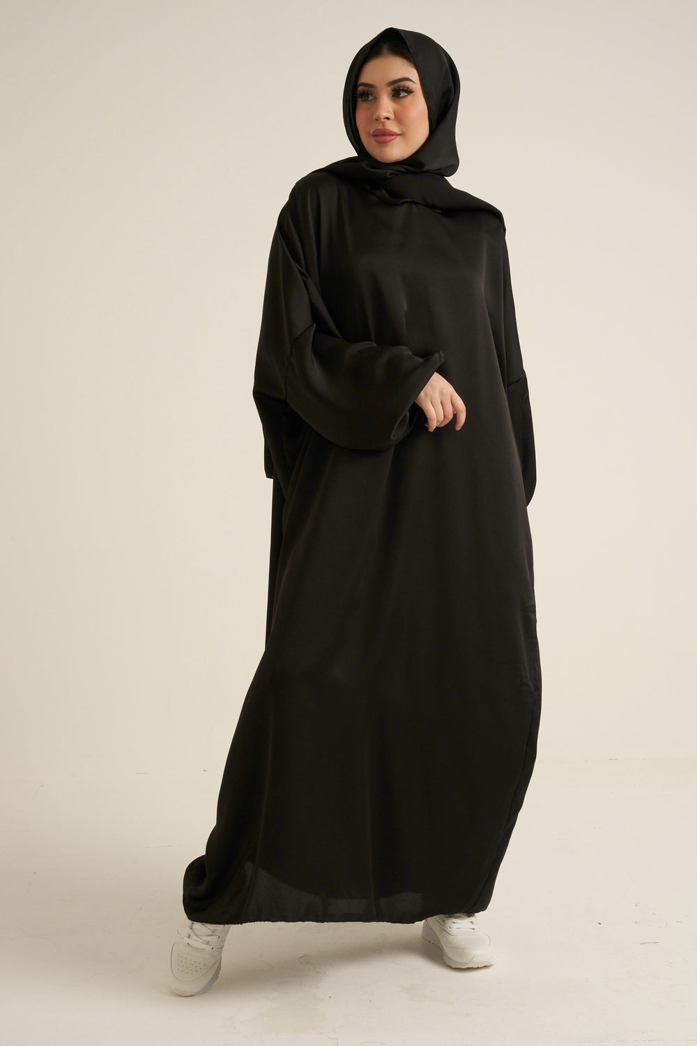 Black Abaya With In Built Scarf