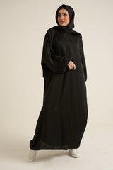 Black Abaya With In Built Scarf