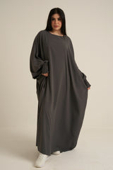 Charcoal Grey Closed Abaya