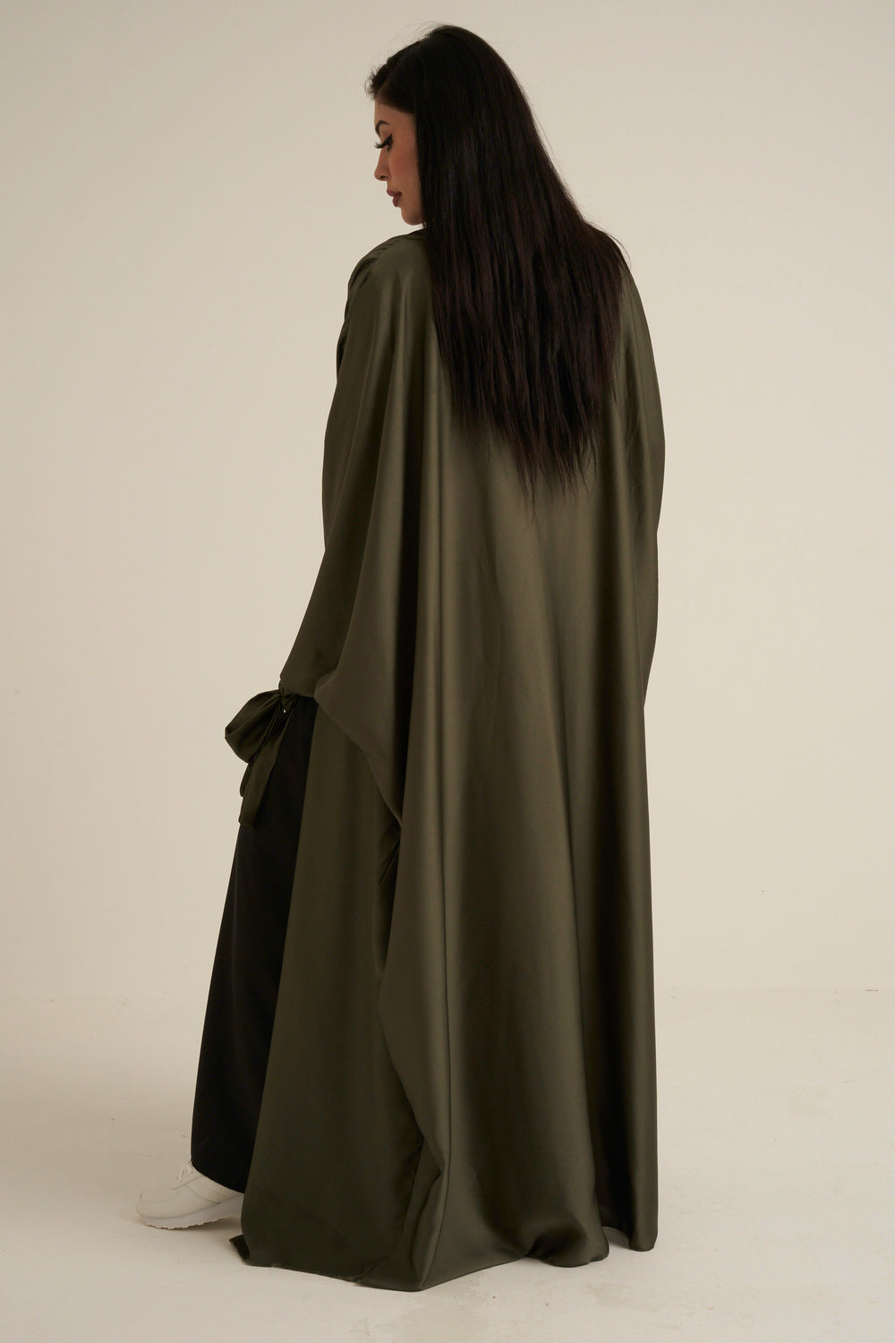 Khaki Green 2 Piece Abaya Set
