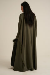 Khaki Green 2 Piece Abaya Set