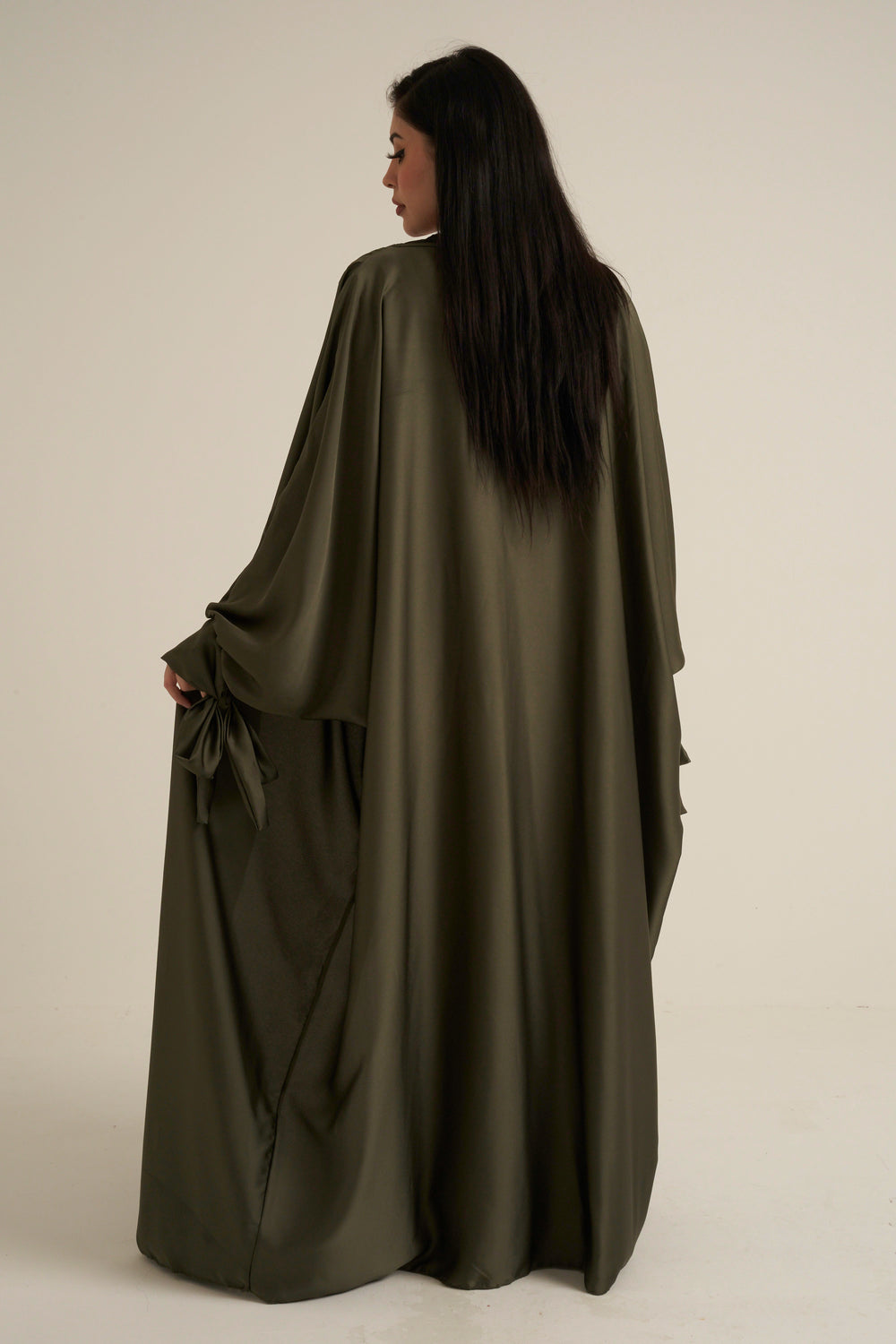 Khaki Green 2 Piece Abaya Set