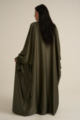 Khaki Green 2 Piece Abaya Set