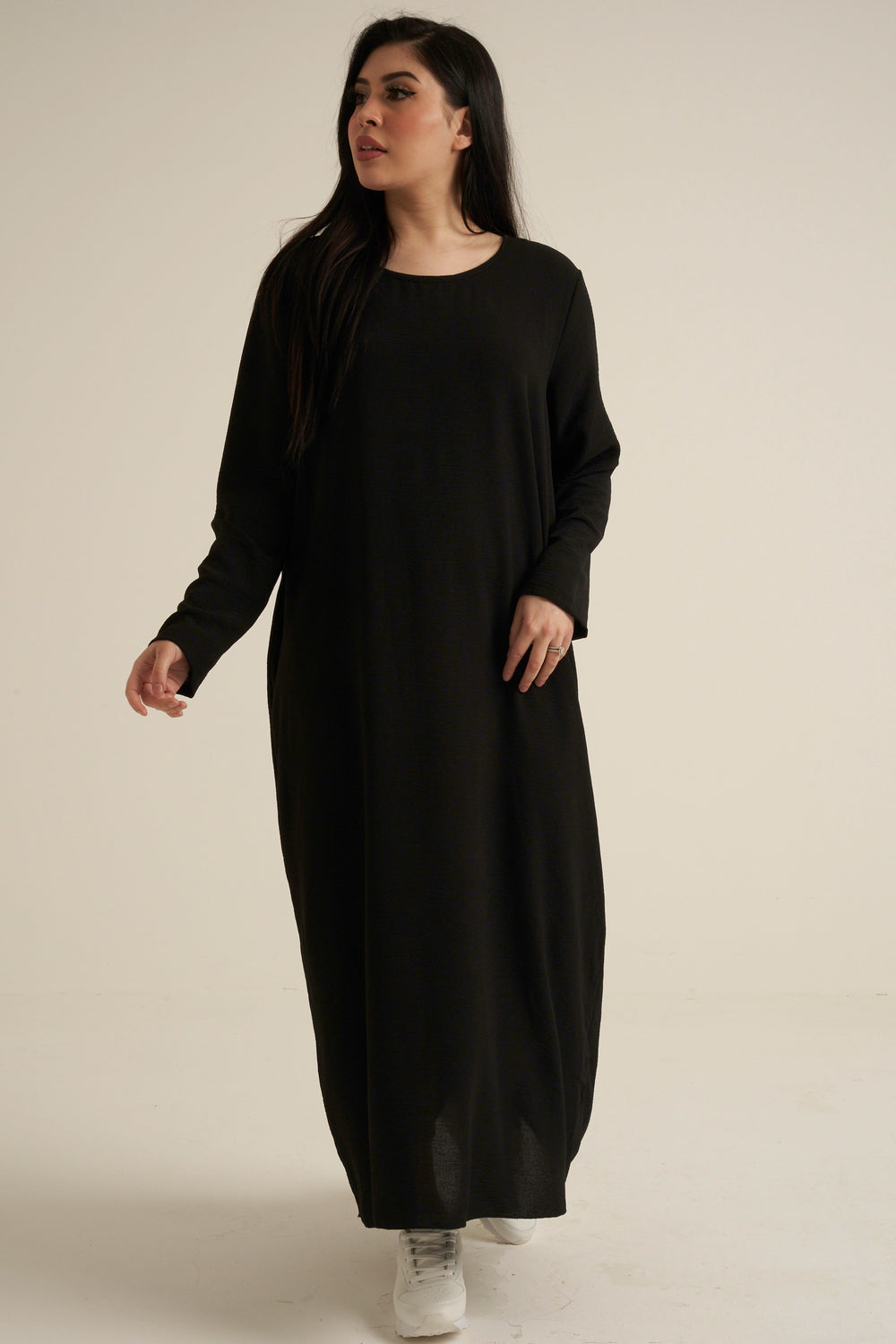 Black Abaya Dress With Pockets