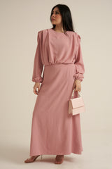 Aversa Pink Long Sleeve Maxi dress