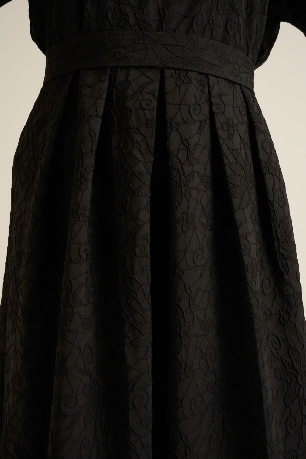 Brescia Black Embroidered Maxi Abaya dress with belt