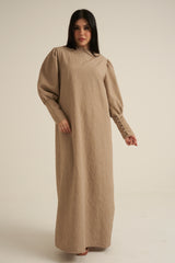 Bergamo Embroidered Maxi Abaya dress with belt