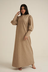 Bergamo Embroidered Maxi Abaya dress with belt