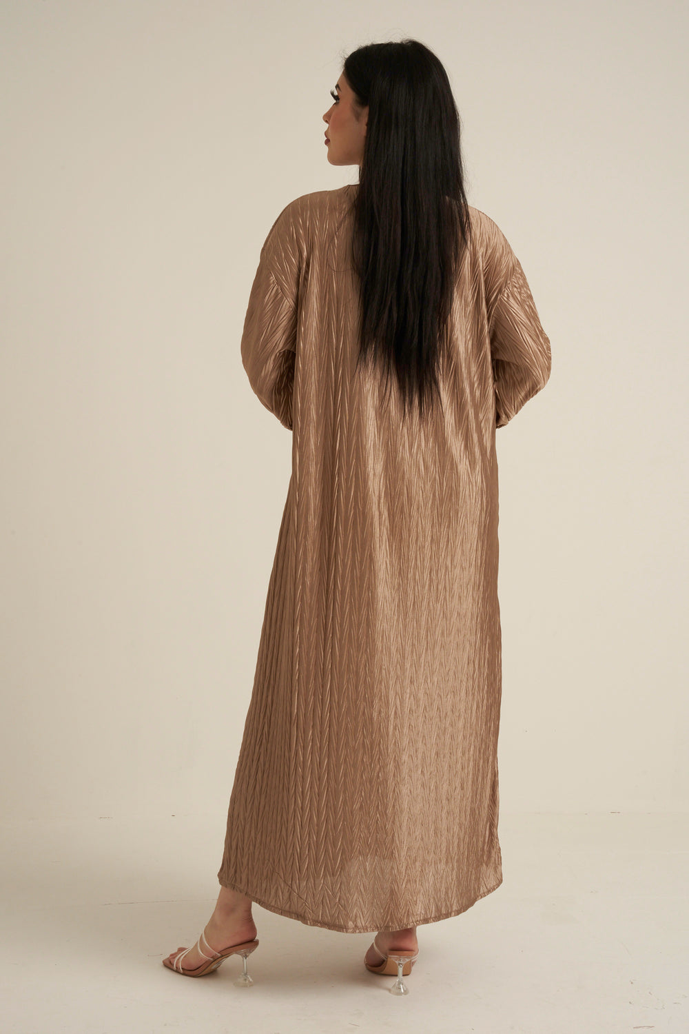 Champagne Buttoned Maxi Dress