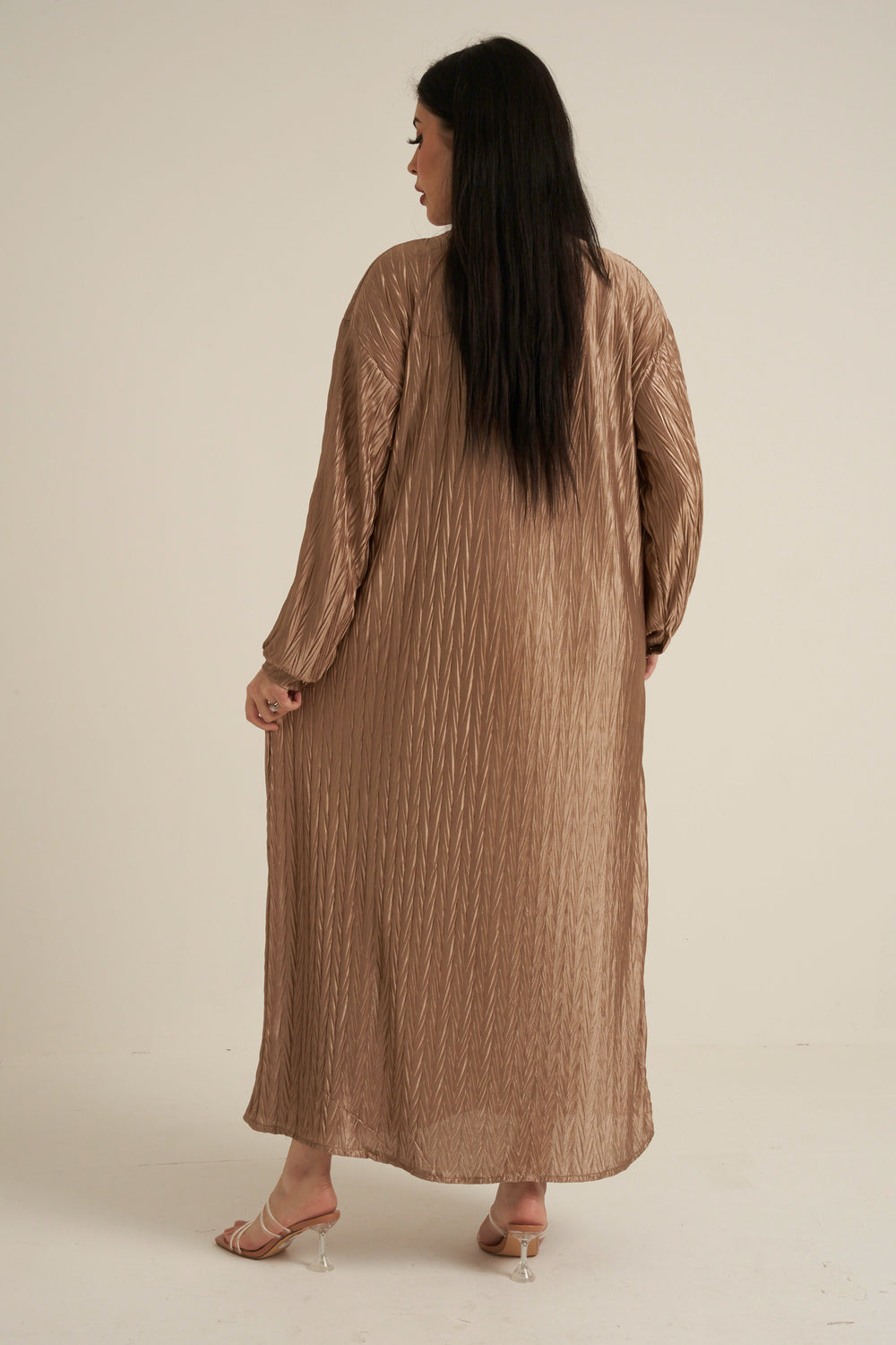 Champagne Buttoned Maxi Dress