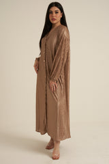 Champagne Buttoned Maxi Dress