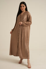 Champagne Buttoned Maxi Dress