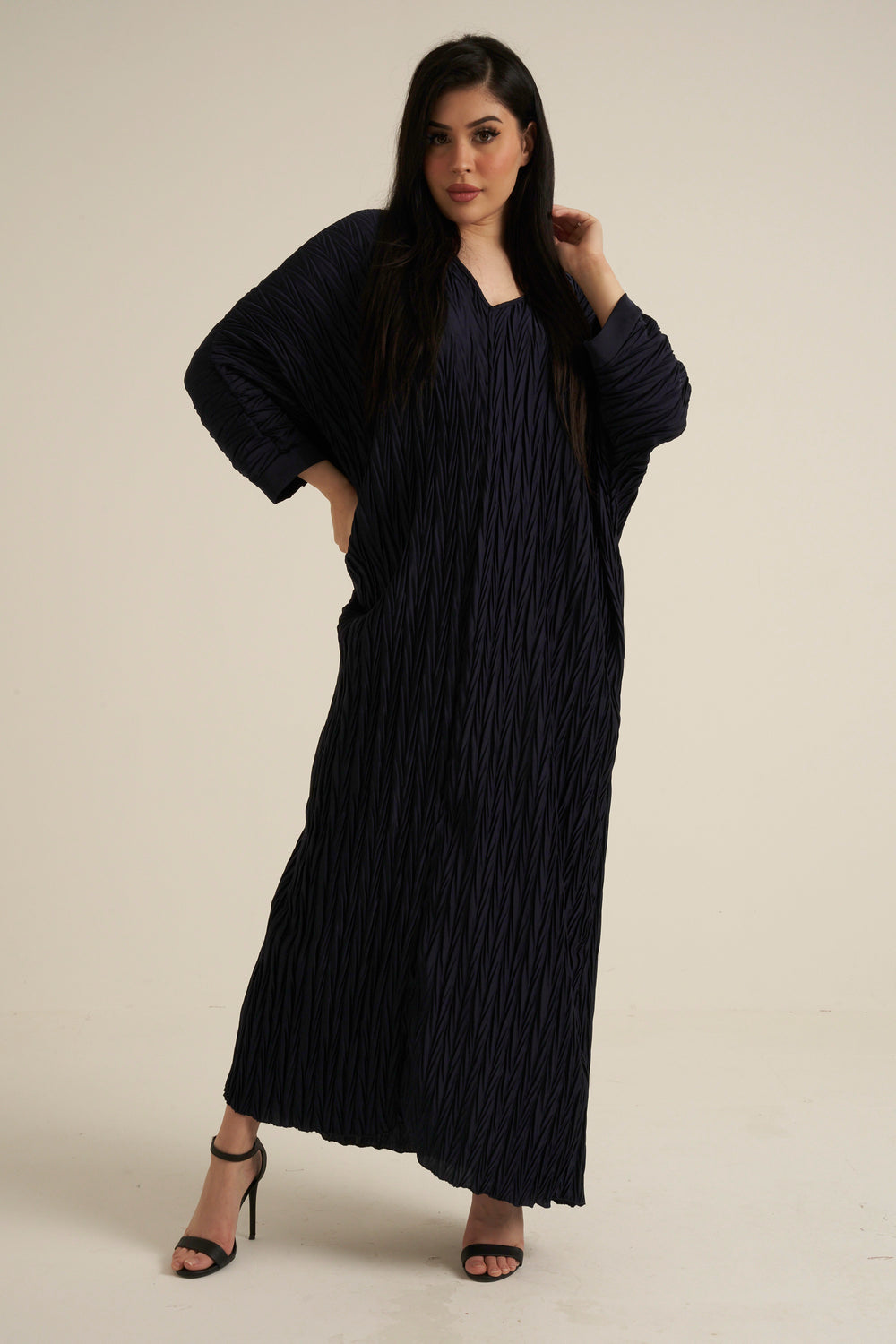 Midnight Blue Modest Maxi Dress