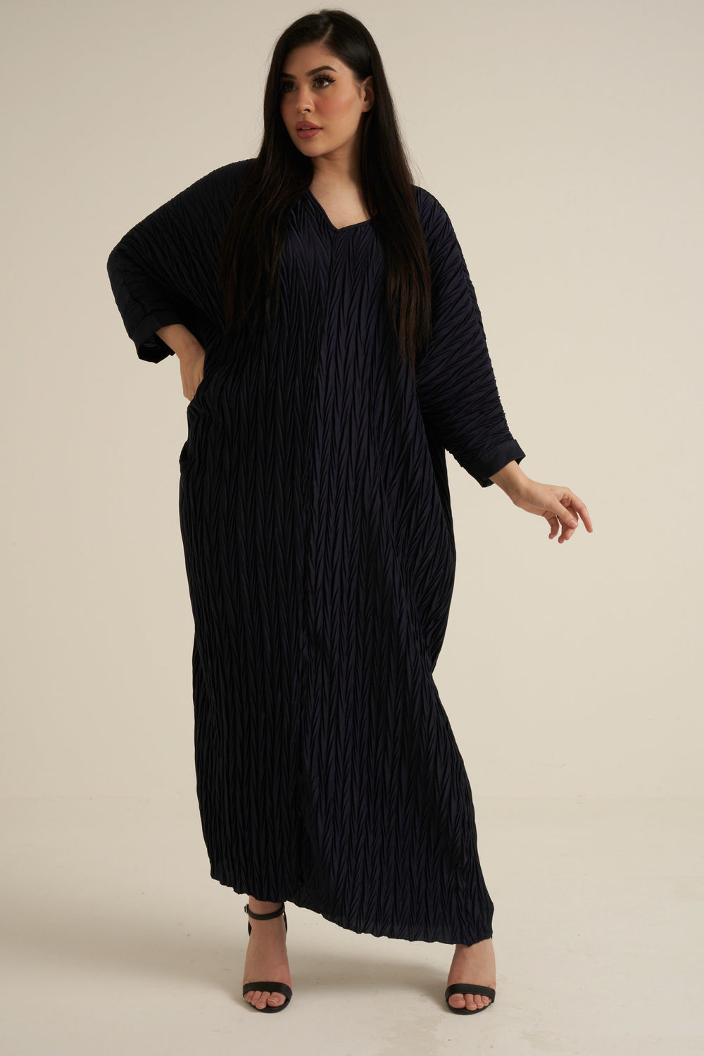 Midnight Blue Modest Maxi Dress