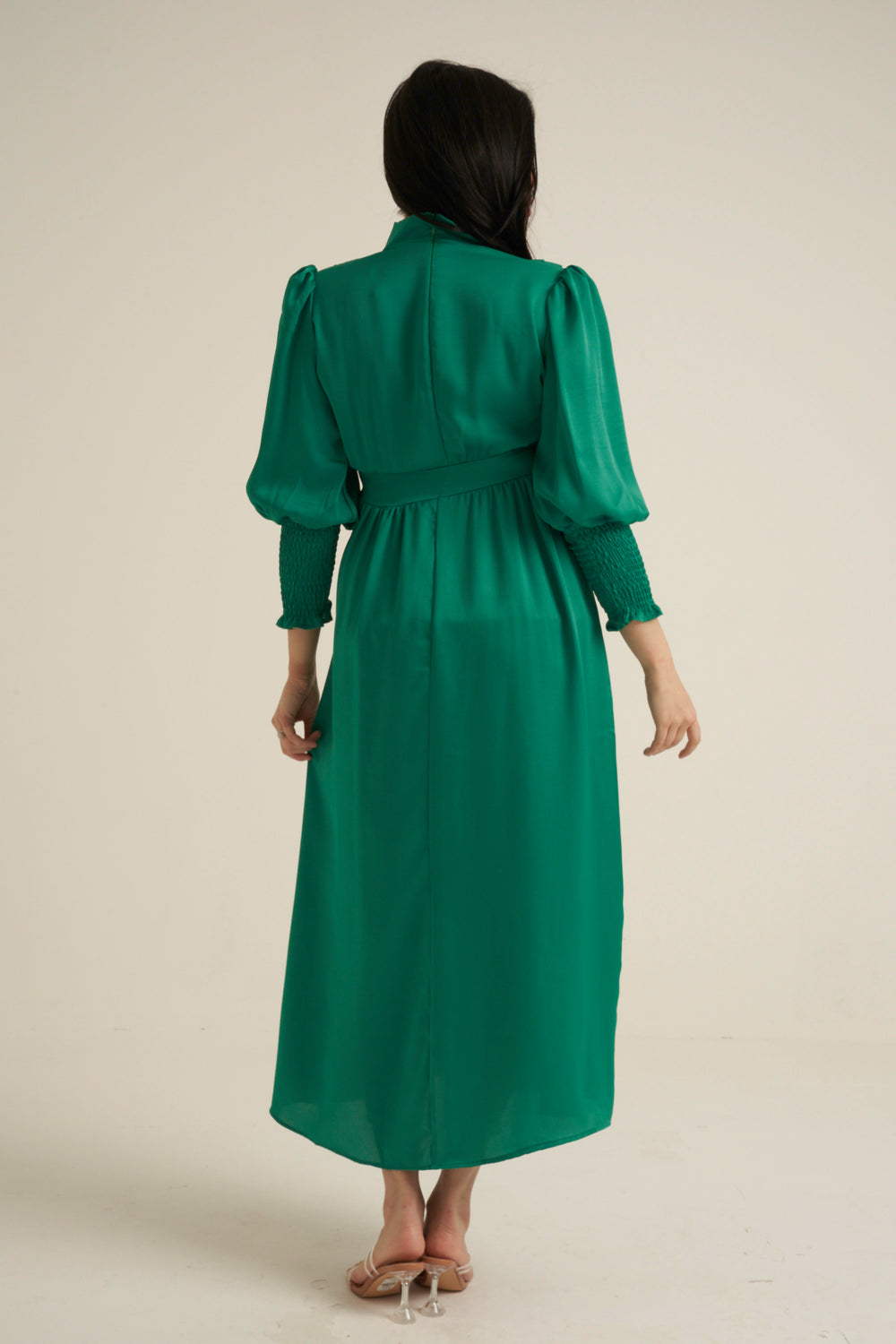 Novara Green Long Sleeve Maxi dress