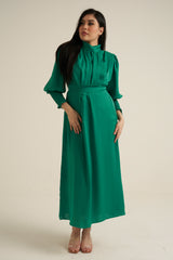 Novara Green Long Sleeve Maxi dress