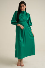 Novara Green Long Sleeve Maxi dress