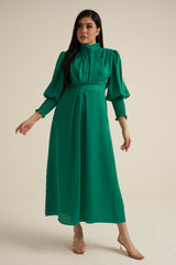 Novara Green Long Sleeve Maxi dress
