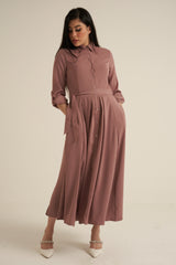 Pink Maxi Dress with pockets