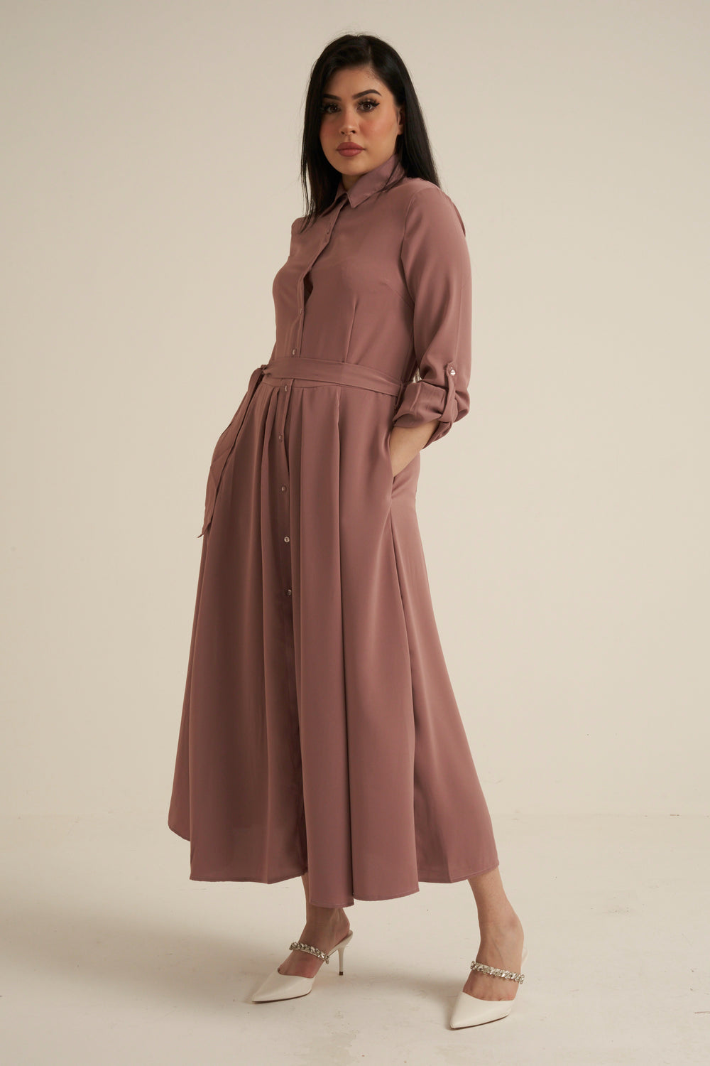Pink Maxi Dress with pockets