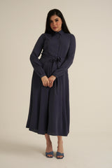 Steel Blue Maxi Dress with pockets