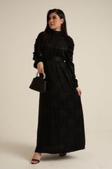 Verona Black Long Sleeve Maxi dress
