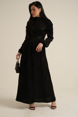 Verona Black Long Sleeve Maxi dress
