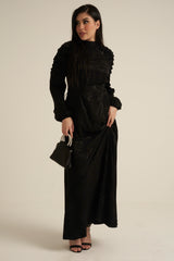 Verona Black Long Sleeve Maxi dress