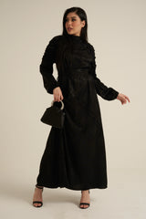 Verona Black Long Sleeve Maxi dress