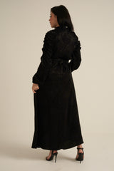 Verona Black Long Sleeve Maxi dress
