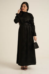 Verona Black Long Sleeve Maxi dress
