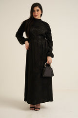 Verona Black Long Sleeve Maxi dress
