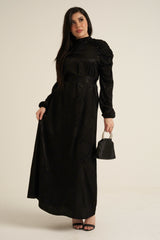Verona Black Long Sleeve Maxi dress