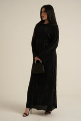 Black Luxe Maxi Dress with belt