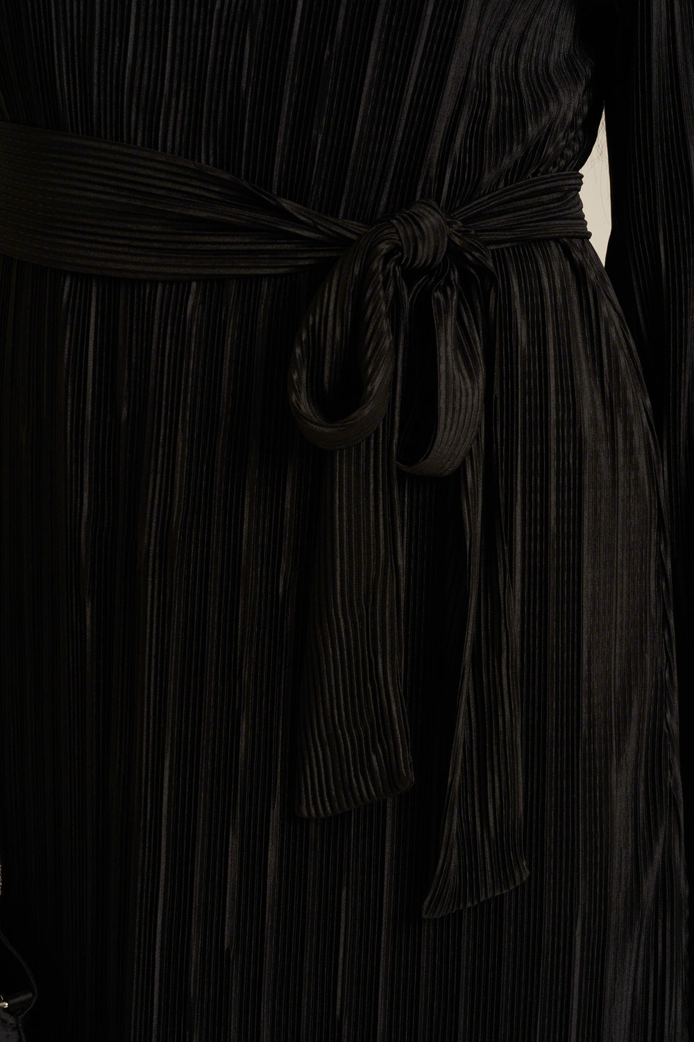 Black Luxe Maxi Dress with belt