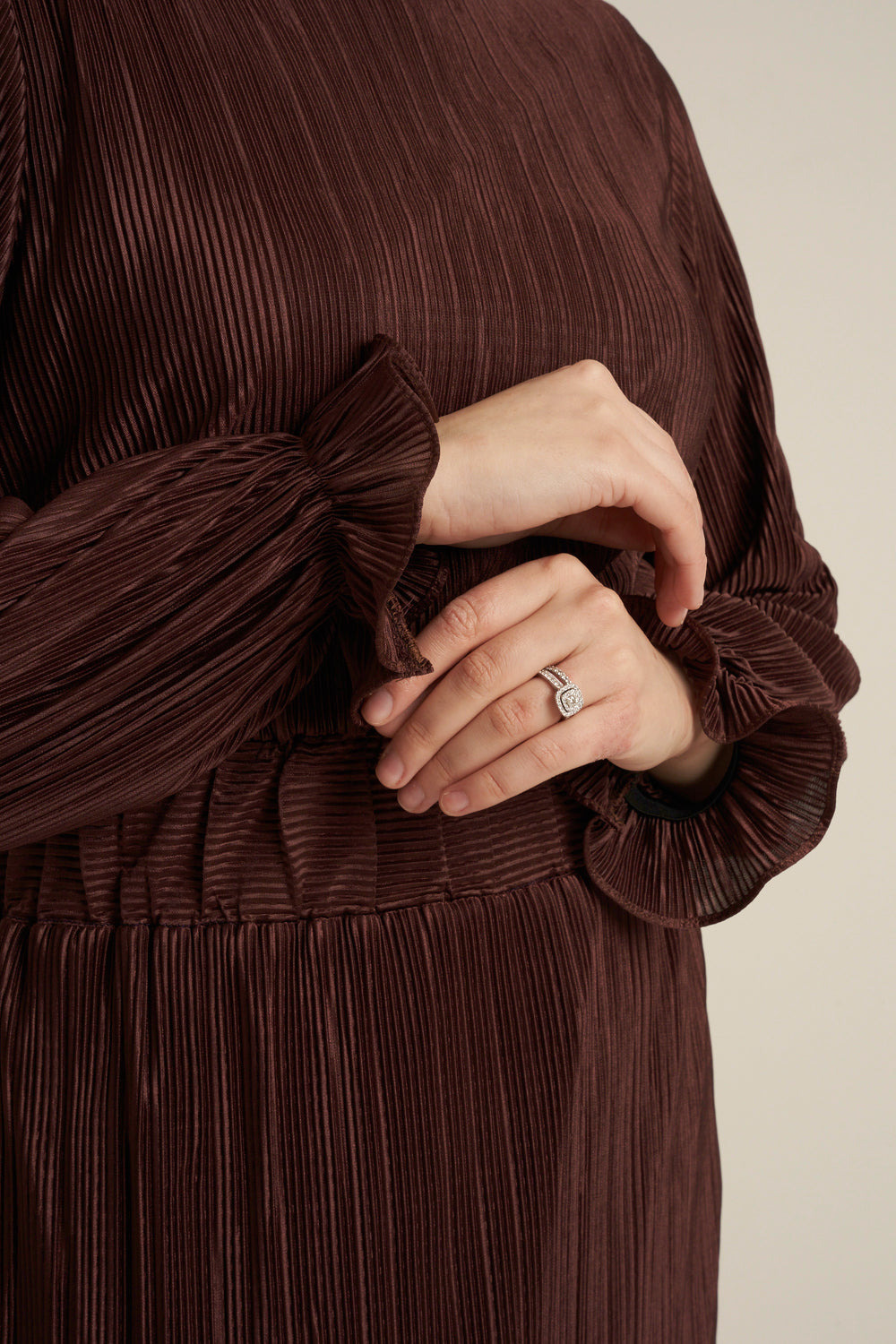 Chocolate Brown Luxe Maxi Dress