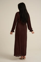 Chocolate Brown Luxe Maxi Dress